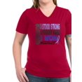 thumbnail image 1 of CafePress - Survivor 4 Esophageal Cancer Shirts And Gifts Wome - Women's V-Neck Dark T-Shirt, 1 of 1
