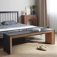 thumbnail image 2 of 59in Modern Wood Bench, Rustic & Contemporary Design, 2 of 9