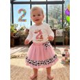 thumbnail image 4 of RUINIXCW Toddler Girl Birthday Outfit Long Sleeve T-Shirt and Layered Tulle Skirt, 4 of 9