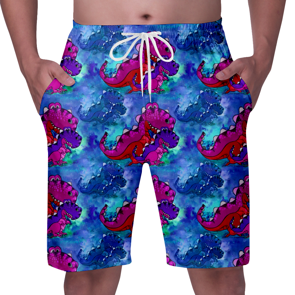 FABOTD Boys and Mens Beach Shorts Dinosaur Shorts for Men Beach Shorts ...