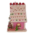 thumbnail image 3 of Kurt S. Adler GBJ0003 10 in. Pink Battery-Operated Candy LED Gingerbread House Table, 3 of 5