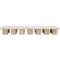 thumbnail image 3 of Meridian Furniture Pavilion Cream Boucle Fabric Bench, 3 of 7