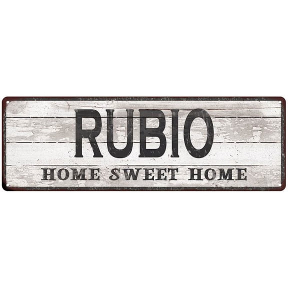 RUBIO Home Sweet Home Country Look 6x18 Metal Sign 106180045338