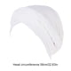 thumbnail image 4 of Minnieouse Turbante transpirable colores surtidos poliéster elástico cabeza bufanda envuelve el pelo capó estilo musulmán accesorios para el Sombreros Blanco Estándar, 4 of 6