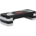 thumbnail image 1 of Stanz (TM) 30.5" Black Adjustable Aerobic Stepper Step Exercise Trainer Workout Fitness Yoga Risers 3 Position - 4" - 6" - 8", 1 of 6