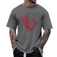 thumbnail image 2 of Yaoyar T-Shirts Graphiques Imprimés Cœur d'Amour pour Hommes Saint-Valentin T-Shirt Manches Courtes Col Rond Vintage T-Shirt Décontracté Été Tendance Pulls de Rue, 2 of 5