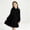 Black, variant on Odeerbi Teen Girls Mock Neck Sweater Dress Ruffle Long Sleeve A-Line Knit Dress for Fall Winter