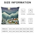 thumbnail image 5 of FUMJ  Evening Village Winter Landscape Throw Pillow Covers Snow Covered Houses and Mountains Square Pillow Cases for Decorative Cushion Bed Couch Sofa Christmas, 5 of 5