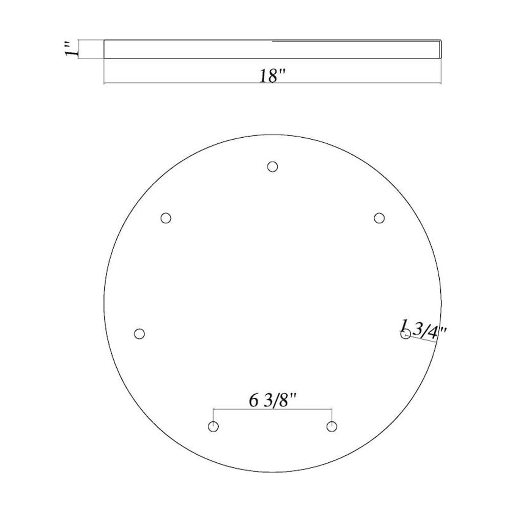 Z-Lite 7 Light Ceiling Plate