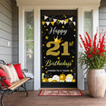 thumbnail image 7 of Glamorous Black Gold Happy 21st Birthday Banner with Glittery Numbers Crown Stars Backdrop Party Decoration Photography Props Birthday Party Supplies, 7 of 7