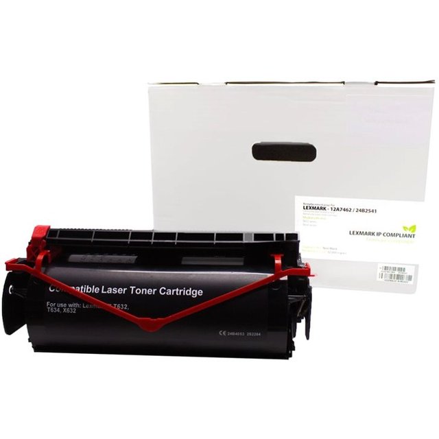 Cartouche de Toner Compatible - Alternative pour Lexmark 12A7462, 24B2541 - Noir