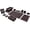 Brown, variant on MOOFI 11-piece PU Leather Executive Desk Accessories Set, Black Office Organizer