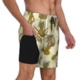 thumbnail image 2 of Honeii Monkeys and Pinealpples Print Men's Swim Shorts,Mens Swim Trunks,Breathable Mesh Beach Shorts for Swimming,Surfing, and Beach Activities-Medium, 2 of 6