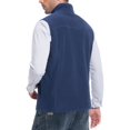 thumbnail image 2 of Chaleco Pioneer Camp Fleece para hombre con cierre completo y 5 bolsillos, azul marino, 2 of 6