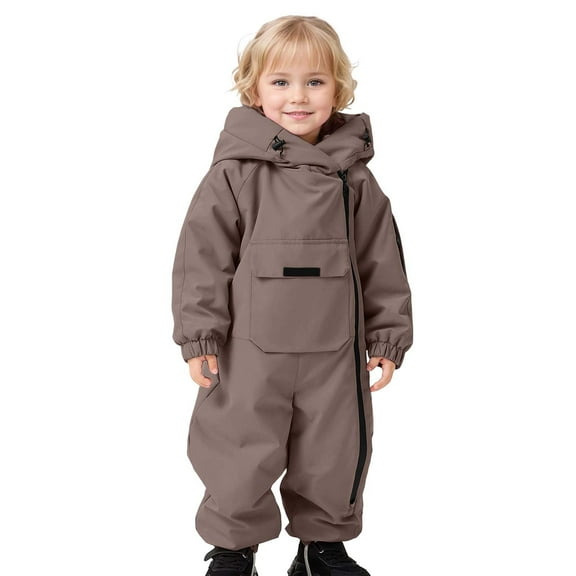 Tiijoy Infant Girls Heavyweight Snowsuit Winter Warm Hooded Ski Jumpsuit, Sizes 18-24M