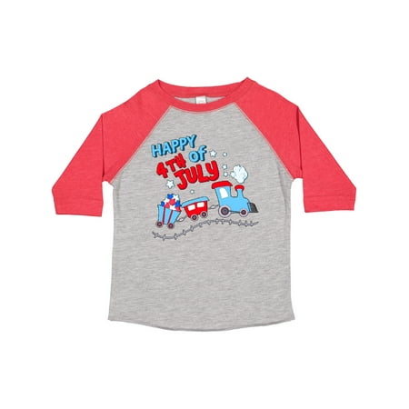 

Inktastic Happy Fourth of July Train Gift Toddler Boy or Toddler Girl T-Shirt