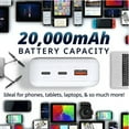 thumbnail image 2 of D-Link DPP-201 Batterie Externe 20000mAh pour Téléphone Intelligent, Tablettes et Autres Appareils Rechargeables par USB, 2 of 11