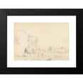 thumbnail image 2 of Jacques-Raymond Brascassat 18x14 Black Modern Framed Museum Art Print Titled - River with Rocks and Fishermen, 2 of 5