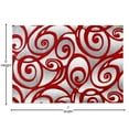 thumbnail image 5 of Masada Rugs Grey White Red Modern Woven Area Rug, Hand Carved (5 Feet X 7 Feet, Red), 5 of 7