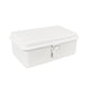 thumbnail image 4 of Caja organizadora de almacenamiento de metal rectangular, portátil, estilo retro, contenedor en blanco, 4 of 9