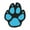Neon Blue, variant on Cat Paw Embroidered DIY Iron on or Sew-on Decorative Patch Badge Emblem Appliques Pet Animal Love Zoo Aquarium Series