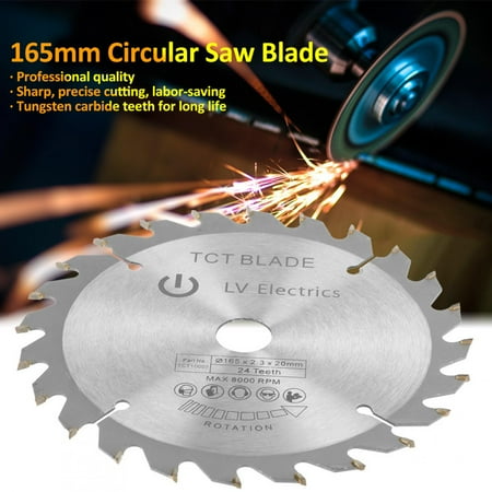 

Circular Saw Blade Cemented Carbide Wood Cutting Blades Durable 165mm 24 Teeth Abrasion Resistance For Marble Cutting Machines For Electric Hand Saws