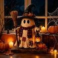 thumbnail image 5 of Light Up Halloween Resin Figurines, Spooky Cute Glowing Ghost Skeleton Mummy Pumpkin Statues Table Centerpiece Decor for Mantel Desk Shelf, 5 of 5
