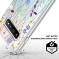 thumbnail image 4 of Wild Flower Garden Pattern Clear Design Transparent Plastic Hard Back Case with TPU Bumper Protective Case Cover for Samsung Galaxy S10, 4 of 7