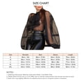 thumbnail image 4 of Body de mujer, blusa transparente con cuello vuelto, mangas abullonadas, camisa informal de una pieza para fiesta, 4 of 6