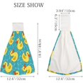 thumbnail image 3 of 1 Pcs Hanging Towels, Dish Towels Cute Duck Swimming Absorbent Hand Towels with Hanging Loop Washcloth for Bathroom Kitchen, 3 of 7