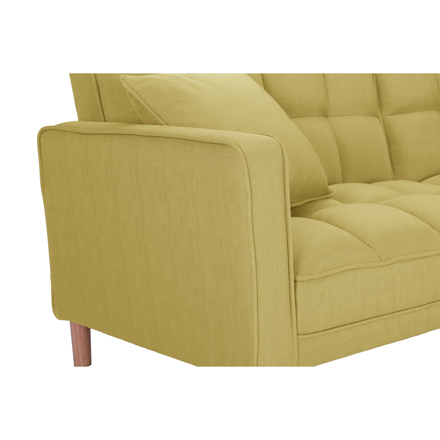 Lowestbest Modern Reclining Futon Sofa Bed, Convertible Sofa for Living Room Leisure, Yellow Lowestbest Modern Reclining Futon Sofa Bed, Convertible Sofa for Living Room Leisure, Yellow