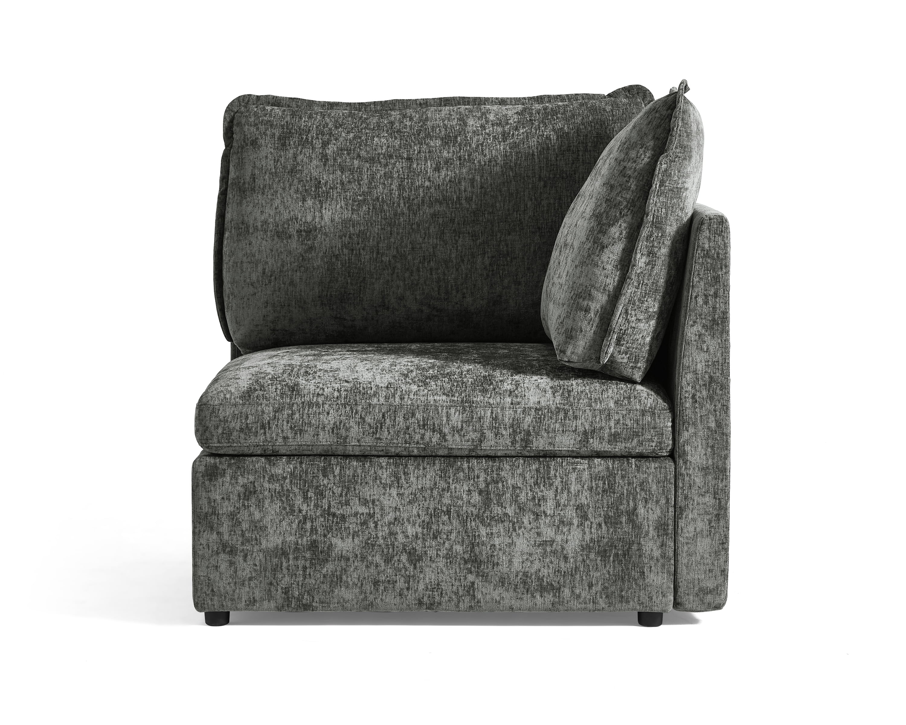 BEDEEP Chenille Corner Seat, Gray