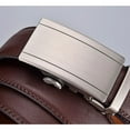 thumbnail image 2 of Mens Genuine Leather Ratchet Belts Adjustable Automatic Size 30 34 40 42 Brown, 2 of 7