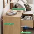 thumbnail image 6 of FANRAL Fluted 3 Drawer Nightstand,Modern Bedside Table with Anti-Tip Safety Design,Wood End Table for Bedroom Living Room,Natural Oak Night Stand, 6 of 7