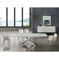 thumbnail image 3 of Talenti Casa Icon Dining Table In White Glass With Polished Stainless Steel Base., 3 of 3
