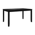 thumbnail image 4 of Home Design Ouray Dining Table, Black - Wood Grain Embossed, Rectangular Table with Split Top, Sturdy Construction, 4 of 6