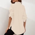 thumbnail image 5 of IROINNID Button Down Shirt for Women Sales Casual Turndown Collar Long Sleeve Summer Sexy Solid Shirts with Pocket,Beige, 5 of 9