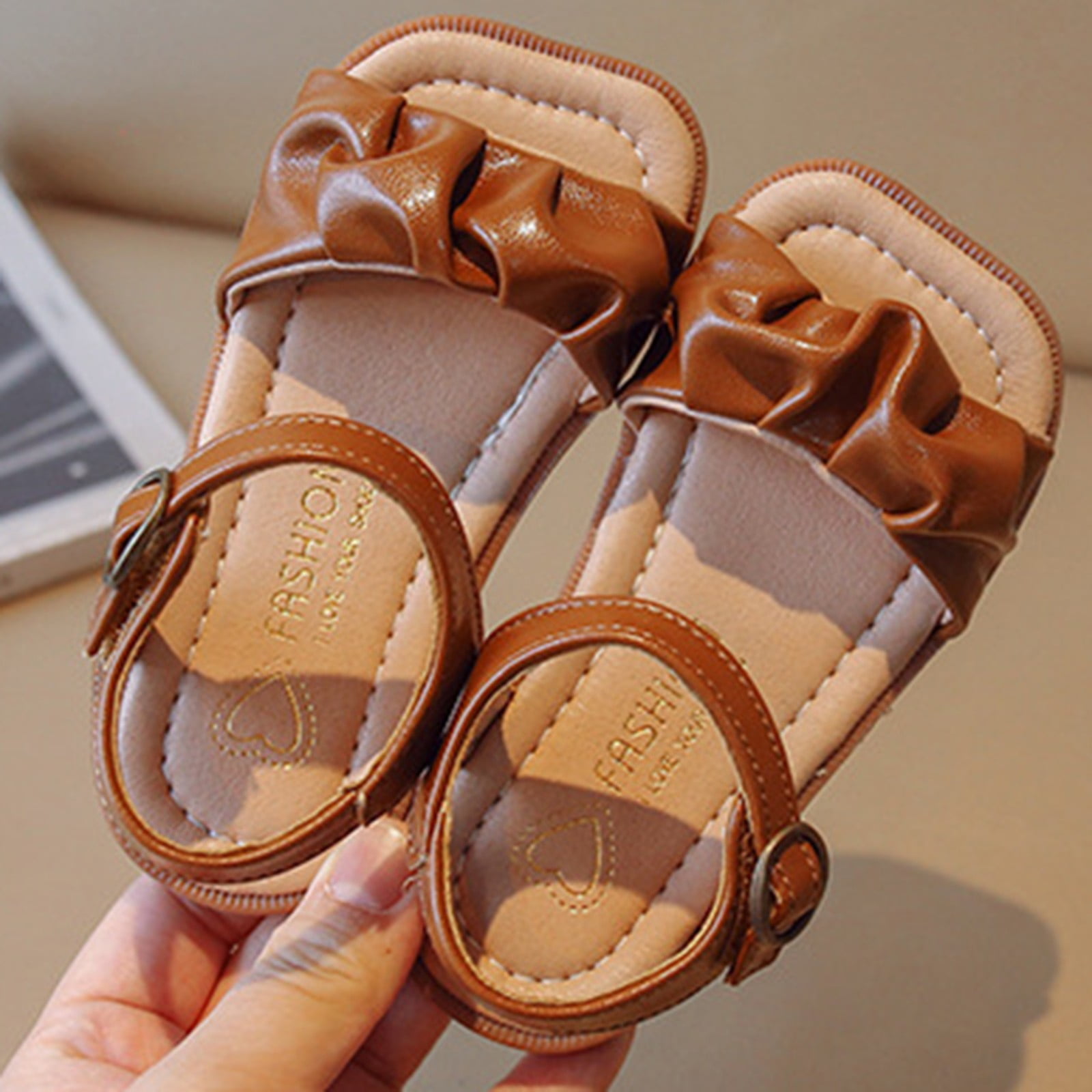 Small Brown Children S Sandals on the Playground Stock Image - Image of  little, play: 280219149