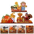 thumbnail image 4 of 3pcs Thanksgiving Table Wood Sign Decor Fall Themed Table Centerpiece Thanksgiving Home Decor, 4 of 8