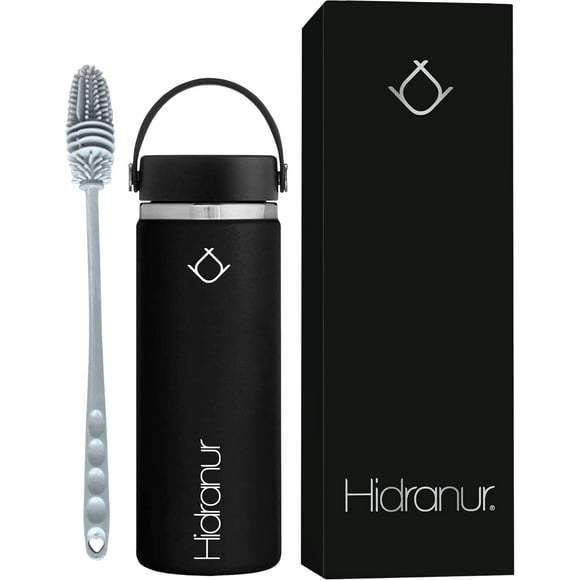 Termo Botella Hidranur de Acero Inoxidable 24 Oz (709.76 ml), Negro