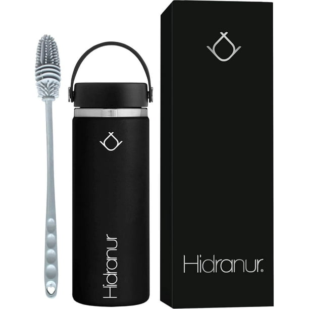 Termo Botella Hidranur de Acero Inoxidable 24 Oz (709.76 ml), Negro