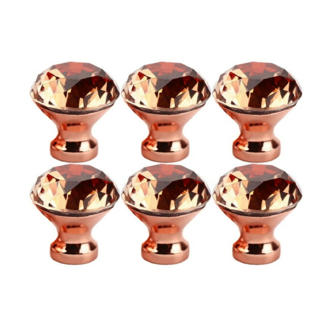 Preplabs Glass Clear Knobs, Drawer Handles Pulls For Furniture, Clear Door Cabinet Knobs, Single Hole Circular Hardware