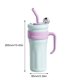 thumbnail image 2 of Taza aislante de acero inoxidable de 1,25 l con asa y pajita para gimnasio Fitness (azul), 2 of 6