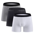 thumbnail image 1 of 3pcs Comfortable Men's Underwear - Breathable Boxer Briefs with Moisture Wicking Technology for All, 1 of 4