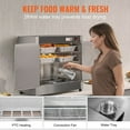 thumbnail image 3 of KFFKFF Hot Box Food Warmer, 4-Tier Concession Warmer with Water Tray, 4 Pans, Double-door and Adjustable Shelves, Stainless Steel Food Warmer Cabinet, 3 of 9