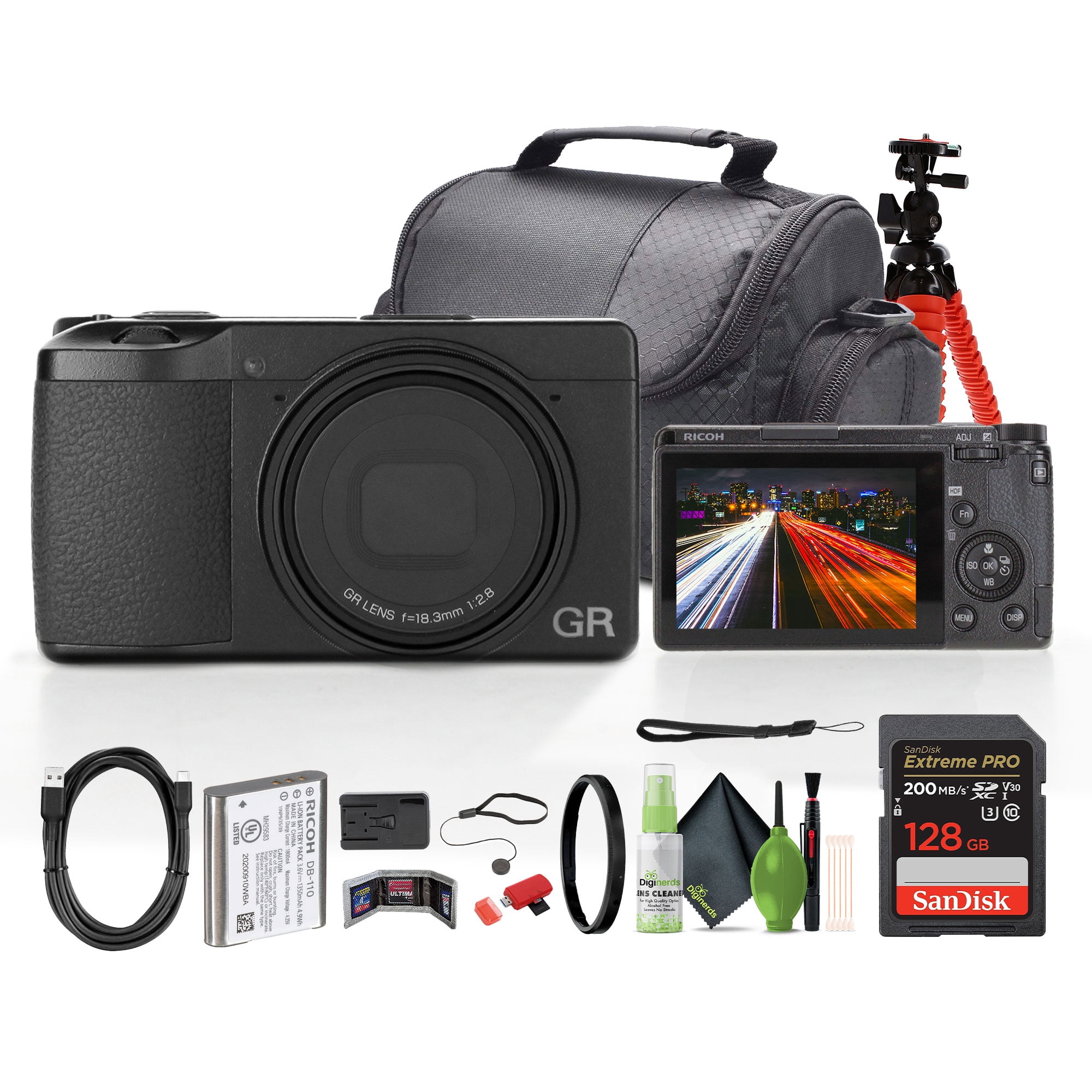 Ricoh GR III HDF Compact Portable Digital Camera + 64GB Memory