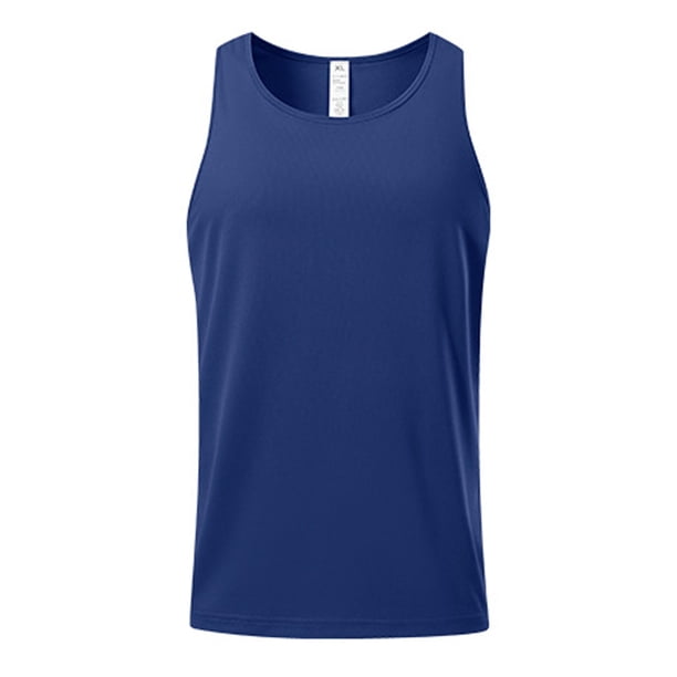 Hombres Moda Casual sin Mangas Suéter Sólido Cuello Redondo Tanque Deportivo