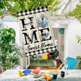thumbnail image 3 of diyeu Beach House Flag 28 x 40 Inch Double Sided Burlap Home Sweet Home Blue Anchor Starfish Seashell Coastal Ocean Yard Flag Summer Holiday Seasonal Outdoor Outside Decoration(Large), 3 of 5