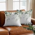 thumbnail image 3 of Eucalyptus Leaf Throw Pillow Cover Watercolor Green Plant Farm Cotton Linen Cushion Cover Throw Pillow Case with Invisible Zipper for Couch Sofa Bed Chair Car 26x26 Inch, 3 of 14