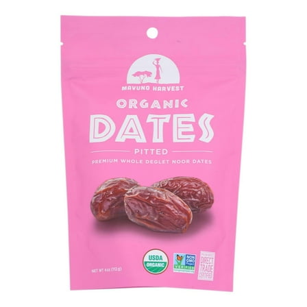 Mavuno Harvest Pitted Dates 4 oz (Pack Of 12)
